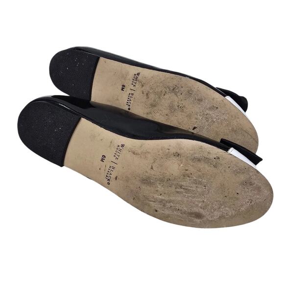 White House Black Market WHBM Ballet Flats Bow Front Cap Toe Size 6M Slip-On - Picture 8 of 9